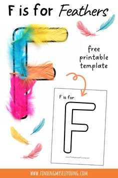 the letter f is for feathers printable