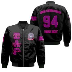 Sorority Bomber Jacket - Personalized Sigma Lambda Gamma Bomber Jackets Original Dark Style Line Jackets Sorority, Sigma Lambda Gamma, Dark Style, Bomber Jackets, Line Jackets, Dark Fashion, Classic Looks, Cool T Shirts