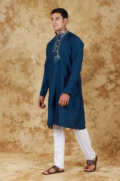 Bluesaanchi Mirror Magic Berkeley Blue Men's Kurta Set  The Bluesaanchi Mirror Magic Berkeley Blue Men's Kurta Set combines traditional elegance with modern style. Crafted from high-quality fabric, this kurta set is designed to provide comfort while making a fashion statement. The intricate mirror work adds a unique touch, making it perfect for festive occasions or casual outings.  Key Features  Elegant Berkeley blue color with stunning mirror work  Comfortable fit for all-day wear  Perfect for festive occasions and celebrations  Versatile styling options with traditional and modern attire   Specifications  Product Type: Kurta Set  Color: Berkeley Blue  Size Range: S, M, L, XL  Occasion: Festive, Casual   Material & Care  Material: Premium Cotton Blend  Care Instructions: Hand wash separat Intricate Mirror, Mirror Magic, Men's Kurta, Mirror Work, Kurta Set, Blue Man, Fashion Statement, Outfit Sets, Modern Style