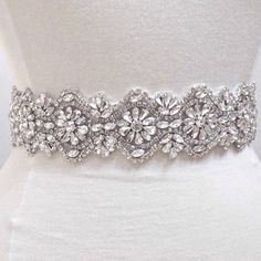 Crystal Rhinestone Bridal Belt  Bridal Sash  Rhinestone Belt Bedazzled Crystal Bridal Belt For Wedding, Silver Bedazzled Bridal Belt For Wedding, Crystal Bedazzled Bridal Belt For Wedding, White Crystal Wedding Sash, White Bling Bridal Belt For Wedding, Bridesmaid Belt, Bridal Belts, Girls Belts, Wedding Belt