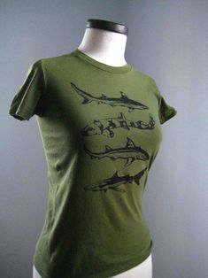 Casual Cotton T-shirt With Shark Design, Word Shirts, Shark T Shirt, Silver Spring, Sharks, Womens Shirts, Ships, T Shirts For Women, T Shirts