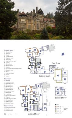 the floor plan for an old mansion