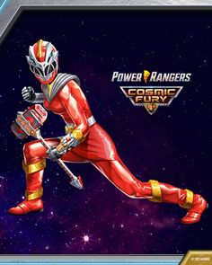 the power rangers cosmic fury character is running through space