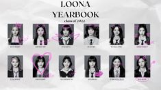 a group of young women with long hair are shown in this yearbook cover photo from the year 2012