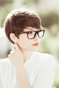 Queer Hair, Office Hairstyles, Hairstyles With Glasses, Fall Hair Cuts, Short Hair Pixie Cuts, Hair Styles 2014, Pixie Hair, Short Hairstyle