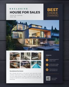 a house for sale flyer is shown