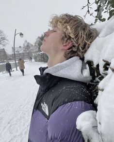 Blonde Curly Hair, Eyes Closed