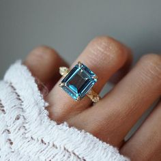 London Blue Topaz Bond Diamond Ring in 14K and 18K Gold – Tippy Taste Jewelry Weddings Rings, Color Stones Jewelry, Ring Cuts, Blue Topaz Engagement Ring, Fall Rings, Romantic Summer, Topaz Engagement Ring, Stones Jewelry, London Blue Topaz Ring