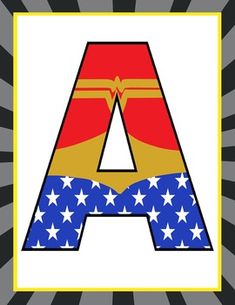 the letter a is made up of stars and stripes