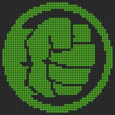 the green lantern logo made out of pixels