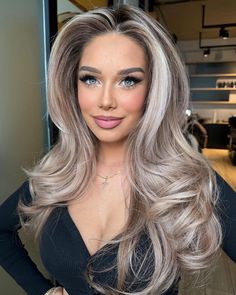 15 Hair Coloring Ideas for Brown Hair with Two Tone Styles Dimensional Ash Blonde, Ash Blonde Hair Balayage, Blonde Hair Inspo, Two Tone Hair, Fall Blonde Hair, Diy Prom, Prom Look, Blonde Hairstyle, Icy Blonde Hair