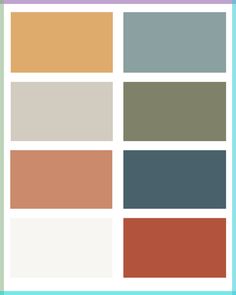 the color scheme for an orange and brown palette is shown in shades of blue, green,