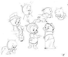 an image of cartoon character sketches for children's tv series, the flint family