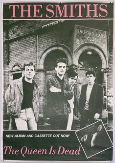 the smiths concert poster for their show at the queen's club in london