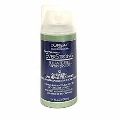 LOREAL Hair Expertise EVERSTRONG OVERNIGHT REPAIR TREATMENT ~ NEW SEALED ~ | eBay Overprocessed Hair, Overnight Hair, Loreal Hair, Hair Repair Treatments, Overnight Hairstyles, Vegan Brands, Leave In Conditioner, Sulfate Free, Hair Repair