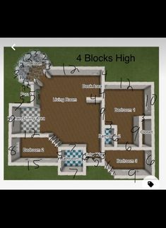 the four blocks high floor plan is shown