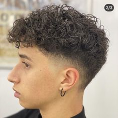 Black Hair Perm, Faded Hair, Haircuts For Curly Hair, Fresh Hair