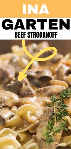 Ina Garten Beef Stroganoff Recipe Beef Stronganoff, Best Beef Stroganoff, Beef Pasta Recipes, Beef Stroganoff Recipe, Comfort Pasta, Beef Steak Recipes