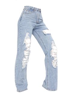 Ripped Denim, Girl Style, Bell Bottom Jeans, Dream Closet, Girl Fashion, Street Style, Polyvore, Pants, Closet