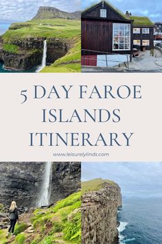 the cover of 5 day faroe islands itinerary with text overlaying