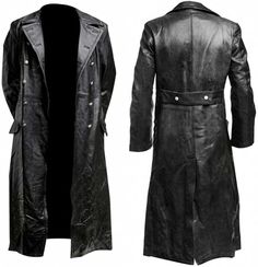 Trench Coat Men, Leather Trench, Long Trench, Long Trench Coat, Leather Trench Coat, Military Uniform, Mens Costumes, Leather Jacket Men, Leather Coat