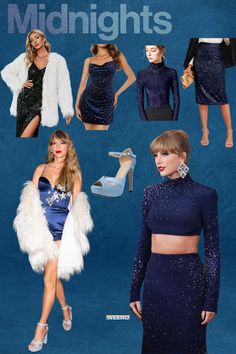 taylor swift midnights iconic looks Midnight Dress Taylor Swift, Taylor Swift Midnight Dress, Midnights Taylor Swift Outfit Idea, Midnight Outfit Taylor Swift, Midnights Outfits Taylor Swift, Midnight Taylor Swift Outfit, Midnights Outfit Taylor Swift, Taylor Swift Midnights Era Outfits, Taylor Swift Midnights Aesthetics