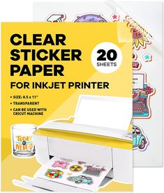 clear sticker paper for inkjet printers