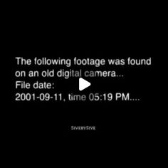 the following footage was found on an old digital camera file date 20 - 01 - 11, time 05 19 pm