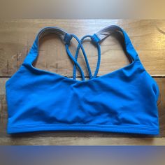 Lululemon | Free To Be | Sports Bra Size: 8 Pacific Blue Brand New, Worn Once Comes Without Pads Comes From Smoke/ Pet Free Home Lululemon Free, Pacific Blue, Sports Bra Sizing, Sports Bras, Lululemon Athletica, Sports Bra, Size 6, Brand New, Pet