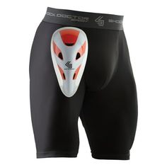 Perfect for any athlete seeking comfort and compression. Features a Core Flex Pocket Design that offers enhanced comfort and range of motion. Constructed with supportive four-way stretch, moisture-wicking fabrics, chafe-free flatlock seems, and a vented mesh cup pocket. Designed to be ideal for both Youth and Adult Athletes, this compression short and cup are the perfect choice for any impact sport players.  WARNING: This protective cup is designed to reduce the risk of serious injury. No cup ca Sport Player, Compression Shorts, Range Of Motion, Moisture Wicking Fabric, Mens Outfits, Black