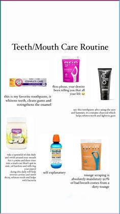 Teeth Care Routine, Mouth Care, Hygiene Care, Oral Care Routine, Hygiene Routine, Vie Motivation