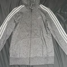 Women’s Size Xs Adidas Grey Hoodie -Brand Nwt! -Super Soft Can Ship Next Day! Adidas Outerwear With Adjustable Hood Long Sleeve, Adidas Outerwear With Adjustable Hood, Winter Hoodie Sweatshirt With Three Stripes, Winter Fleece Hoodie With Three Stripes, Winter Long Sleeve Sweatshirt With Three Stripes, Winter Long Sleeve Three Stripes Sweatshirt, Adidas Winter Track Jacket With Ribbed Cuffs, Hooded Outerwear With Three Stripes For Fall, Adidas Winter Hoodie With Three Stripes Branding