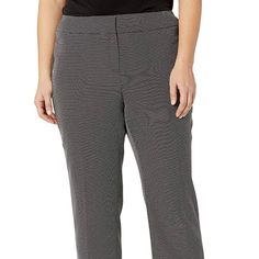 Kasper Women's Plus Size Pin Dot Trouser Pant Size 22 Black/White Brand: Kasper Size: 22 Style: Trouser Pant Pattern: Pin Dot Color: Black/White Material: 98% Polyester / 2% Elastane 2864-011 Thank You For Visiting My Store Jyt Store Trouser Pants Pattern, Plaid Dress Pants, Brown Dress Pants, Grey Slacks, Fitted Dress Pants, Pinstripe Dress, Linen Blend Pants, Grey Dress Pants, Dress Slacks