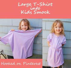 Diy Kids Art Smock, Diy Smock, Diy Kids Paint, Kids Art Smock, Kids Smock, Diy Kids Art, Toddler Painting, Art Smock, Toddler Art Projects