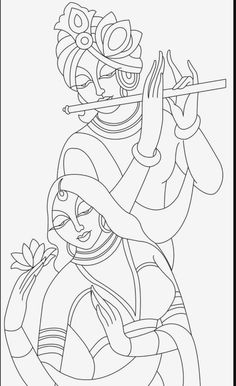 Radha Krishna Hands Images, Krishna Miniature Painting, Buddha Embroidery, Arti Decoration, God Crafts, Rangoli Drawing, Blouse Painting, Krishna Sketch, Embroidery Sketch