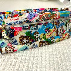 Tokidoki Travel Pouch - Never Used Travel Around The World Good For Cosmetics, Toiletries, Hair Brushes, Makeup, Extra Clothes, Glasses Or Snacks ! Cute Travel Pencil Case With Removable Pouch, Playful Multicolor Pencil Case For Everyday Use, Cute Multicolor Bag With Zipper Pouch, Cute Travel Bag With Card Slots, Fun Multicolor Pencil Case For Everyday Use, Cute Travel Pouch Pencil Case, Cute Travel Pencil Case Pouch, Fun Rectangular Pencil Case For Daily Use, Kawaii Bags With Card Slots For Everyday Use