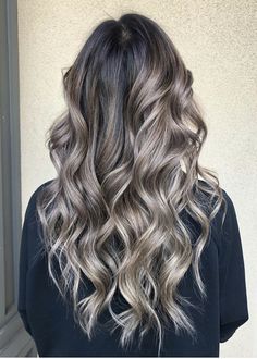 Balayage Hair Brunette With Blonde, Balayage Hair Ash, Kylie Hair, Black Hair Balayage, Hair Tint, Brunette Balayage Hair, Long Gray Hair