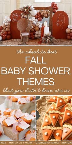 the baby shower theme is perfect for an autumn themed party