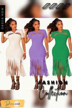 Short Sleeve Cut Out Backless Tassels Party Dresses Summer Party Dresses With Tassels, Summer Club Mini Dress With Tassels, Club Dresses With Tassels For Party Season, Spring Party Mini Dress With Tassels, Spring Club Mini Dress With Fringe, Spring Fringe Mini Dress For Club, Chic Fringe Club Dresses, Chic Club Dresses With Tassels, Spring Party Dress With Fringe