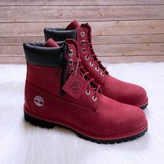 Reposhing This Item I Purchased From Another Posher. My Wife Turned Around And Bought The Same Shoe For My Birthday. Brand New, Never Worn. Questions? Leave A Comment Below! Red Timberland Boots Outfit, Hh Faisal, Dark Red Boots, Timberland Boots Outfit Mens