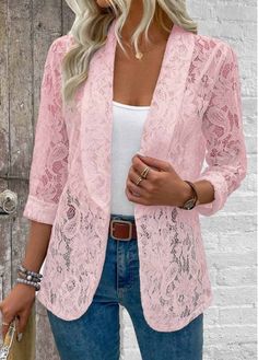 Color:Pink;Size:S;Size:M;Size:L;Size:XL;Size:XXL;Package Contents:1 X Coat;Occasion:Other;Style:Casual; Pink V-neck Outerwear For Spring, Chic Pink Open Front Cardigan, Chic Open Front Pink Cardigan, Feminine Pink V-neck Outerwear, Feminine Pink Spring Cardigan, Feminine Pink Cardigan For Spring, Elegant Pink Summer Outerwear, Pink Fitted V-neck Outerwear, Chic Stretch Pink Cardigan