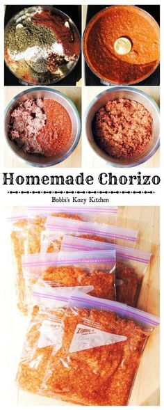 homemade chorizzo recipe with instructions for making it