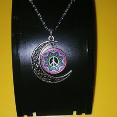 Silver Colored Tibetan Crescent Moon Necklace. Approximately 9" Long Chain, Charm Is Approximately 1.5" Long. No Reasonable Offer Refused. Bundle And Save Even More On Your Purchase!! Pink Hippie Jewelry For Gift, Pink Hippie Jewelry For Gifts, Pink Hippie Style Jewelry For Gift, Crescent Moon Necklace, Moon Necklace, Long Chain, Peace Sign, Crescent Moon, Crescent