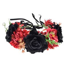 PRICES MAY VARY. Handmade,suit most head Package included:1 Flower crown Halloween, parties, cosplay parties are perfect. Mexican Flower Headband, Crown Headpiece, Rose Flower Crown, Mexican Flowers, Flower Crown Headband, Halloween Costumes Makeup, Crown Headband, Halloween Party Costumes, Costume Makeup