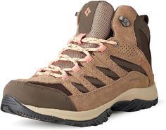 Amazon.com | Columbia Women's Crestwood Mid Waterproof, Cordovan/Mud, 9.5 | Hiking Boots Waterproof Hiking Shoes, Hiking Shoes, Hiking Boots, Columbia, Hiking, Boots