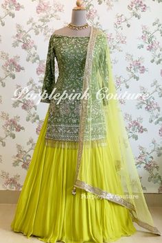 भारतीय दुल्हन संबंधी, Lehenga Images, डिजाइनर कपड़े, Yellow Lehenga, Lehnga Dress, Short Kurti, Designer Suit, Indian Gowns Dresses, Indian Bridal Dress