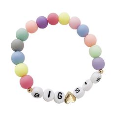 PRICES MAY VARY. Big sister bracelet for little girls. The BIG SIS bracelet is a cute gift for little girls. Notice: its beads are randomly arranged. Material, size and weight. Material, acrylic. Length,6.9", elastic lenghth and the beads are stringed together with an elastic string. Weight,0.21 ounce. Attribute. big sister announcement, sisters gifts from sister, sister jewelry. Sister Bracelet Ideas, Cute Multicolor Beaded Bracelets For Birthday Gift, Cute Stretch Bracelet For Mother's Day And Friendship, Cute Friendship Bracelets For Birthdays, Cute Friendship Bracelets With Round Beads For Birthdays, Cute Friendship Bracelets For Birthday, Cute Friendship Bracelets With Round Beads For Birthday, Cute Beaded Bracelets For Birthday Gift, Cute Round Beaded Bracelets For Birthday Gift