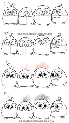 how to draw an angry bird from the angry birds movie step by step drawing instructions for kids