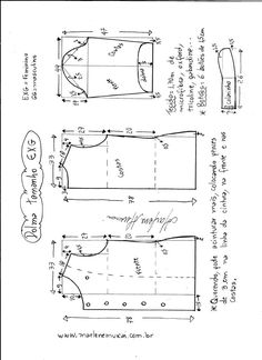 the sewing pattern is shown with instructions for how to sew