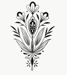 a black and white drawing of some flowers on a white background with the words, i love